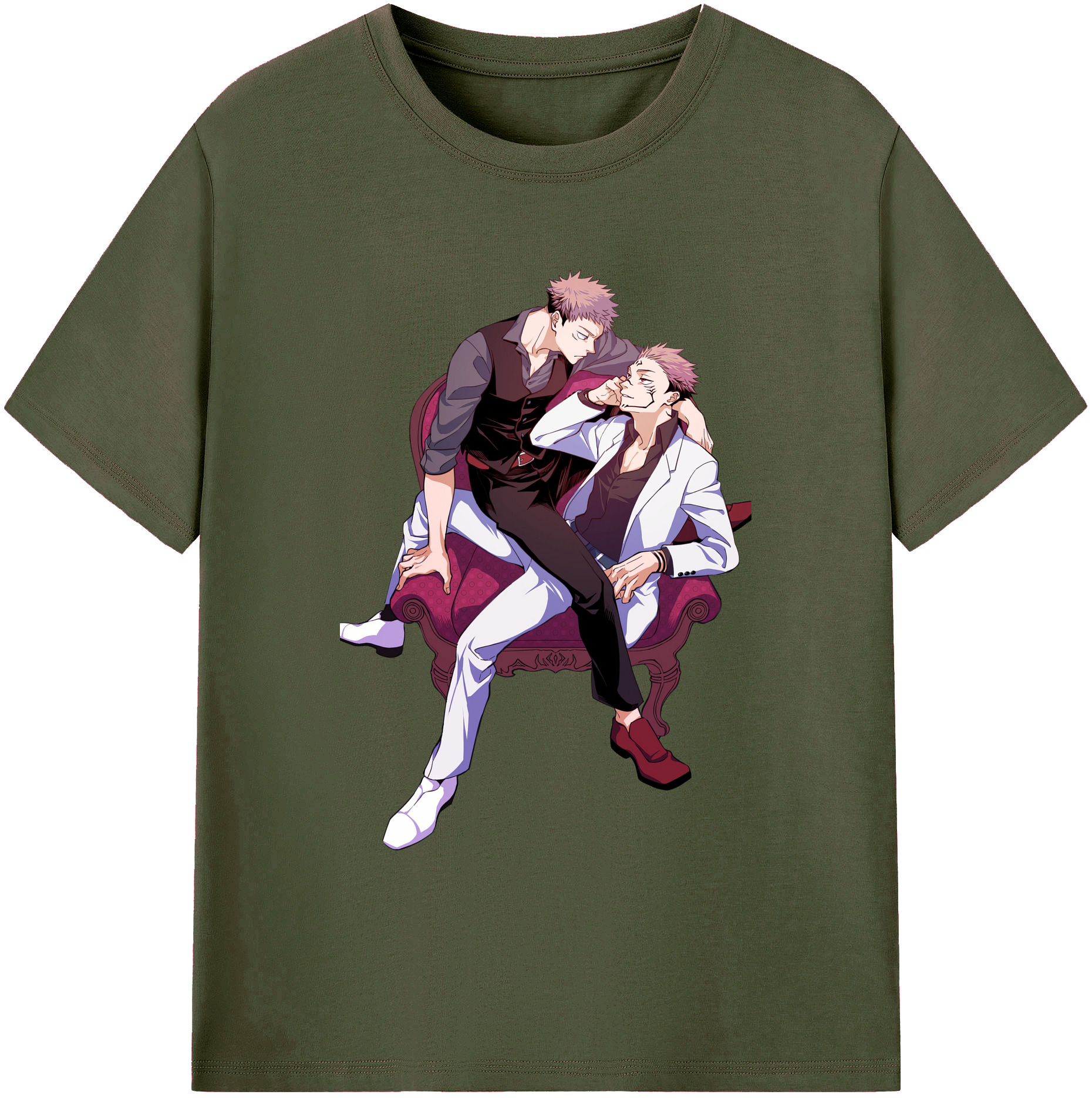 （画像用） 呪術廻戦 Jujutsu Kaisen 綿100％ メンズ半袖Tシャツ｜肌触りやわらか＆通気性